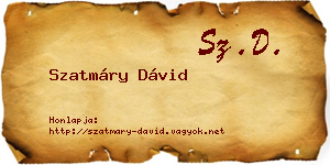Szatmáry Dávid névjegykártya